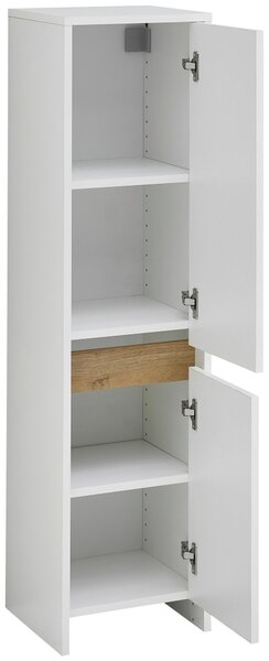 MIDI SKŘÍŇKA, bílá, barvy dubu, 32,6/125,1/32,2 cm Xora - Koupelnové série, Online Only