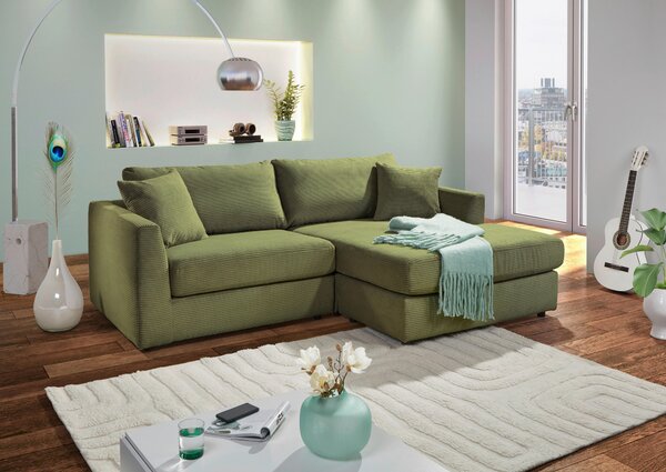 ROHOVÁ SEDAČKA, textil, tmavě zelená Carryhome - Sedací soupravy, Online Only