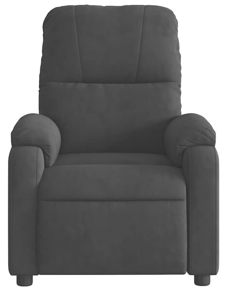 Masážní polohovací křeslo černé z mikrovlákna 3206130