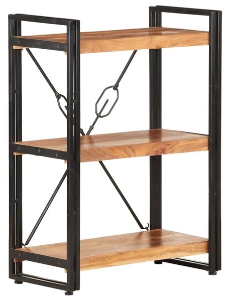 Knihovna se 3 policemi 60 x 30 x 80 cm masivní akáciové dřevo 320613