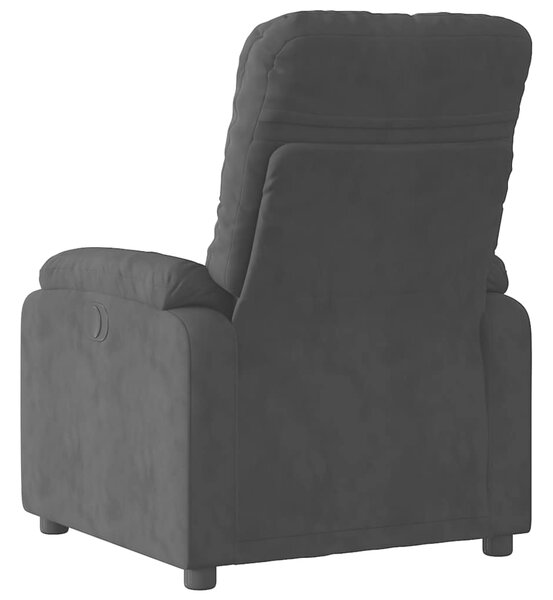 Masážní polohovací křeslo černé z mikrovlákna 3206130