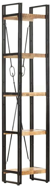 Knihovna s 5 policemi 40 x 30 x 180 cm masivní mangovník 320616