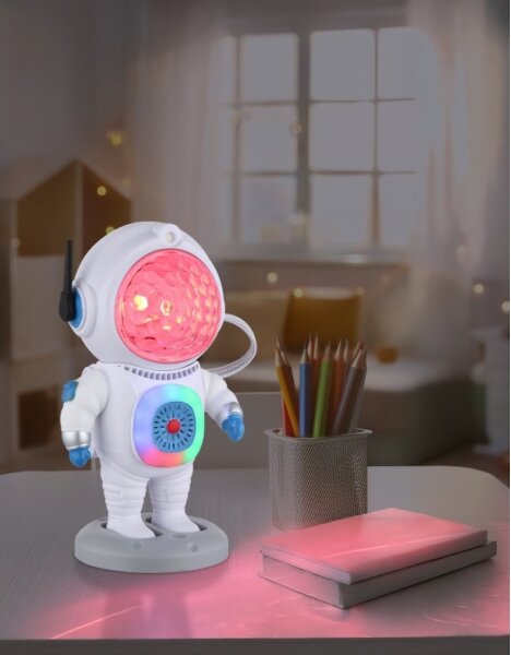 Globo 28084 - LED RGB Stolní lampa COSMO LED/6W/5V kosmonaut bílá