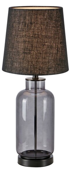 Černá stolní lampa se stínidlem z juty (výška 60 cm) Costero – Markslöjd