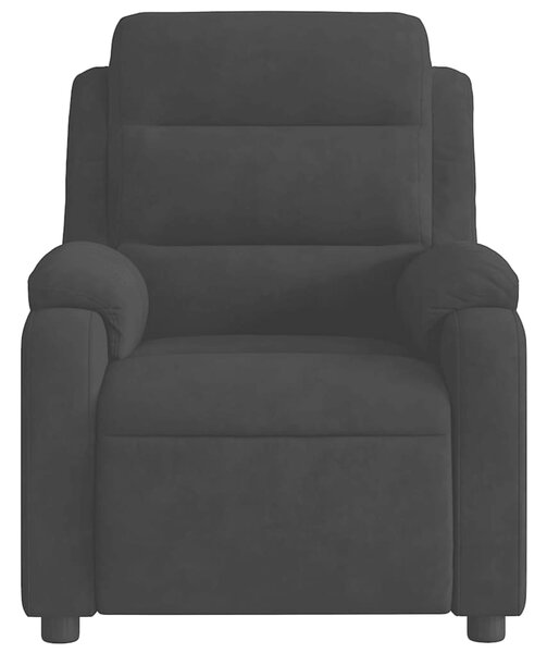 Masážní křeslo s polohovacím mechanismem, černé sametové 3206175