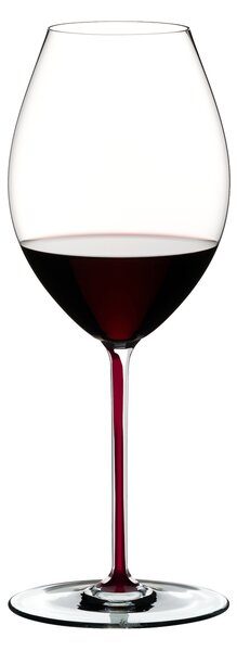 Sklenice RIEDEL Fatto a Mano Syrah/Shiraz Dragon Red 630 ml – ručně dokončená červená stopka, 1 ks 4900/41DR