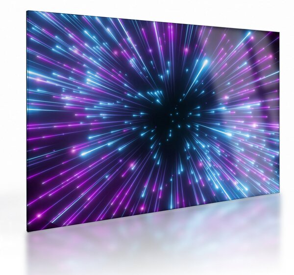 Skleněný obraz - Neonový prostor (70x50 cm)