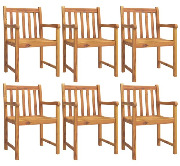Zahradní židle 6 ks 56 x 55,5 x 90 cm masivní akáciové dřevo 3206273