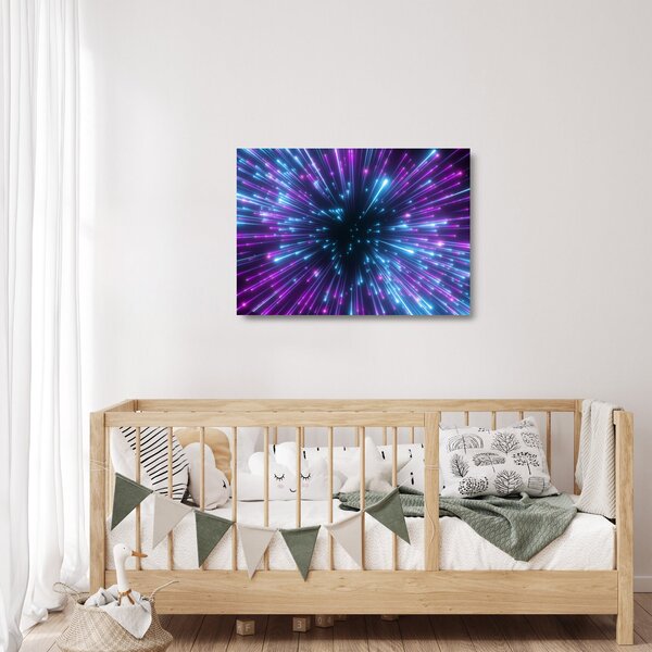 Skleněný obraz - Neonový prostor (70x50 cm)