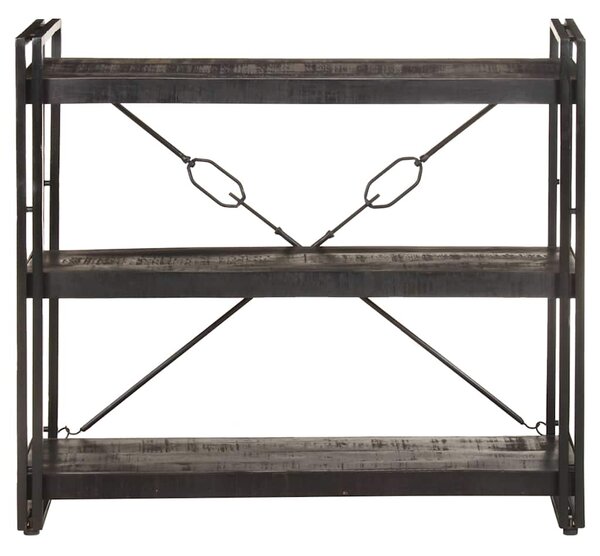 Knihovna se 3 policemi 90 x 30 x 80 cm masivní mangovník 320627
