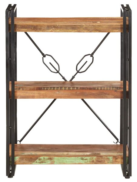 Knihovna se 3 policemi 60x30x80 cm masivní recyklované dřevo 320631