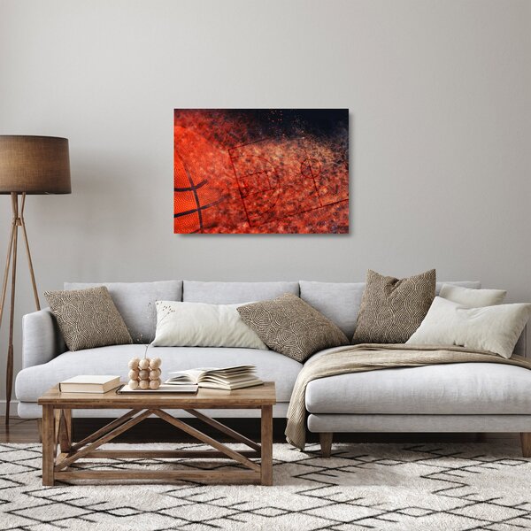 Skleněný obraz - Basketbalový míč (70x50 cm)