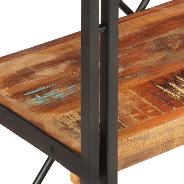 Knihovna se 3 policemi 60x30x80 cm masivní recyklované dřevo 320631