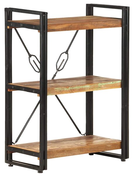 Knihovna se 3 policemi 60x30x80 cm masivní recyklované dřevo 320631