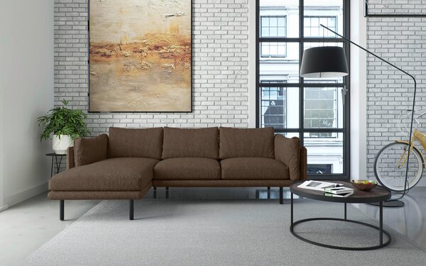 ROHOVÁ SEDAČKA, textil, světle hnědá Livetastic - Sedací soupravy, Online Only