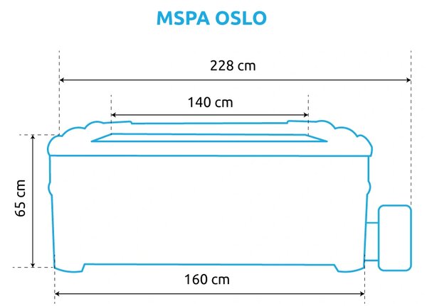 Mspa | Vířivý bazén MSPA Oslo F-OS063W | 11400302