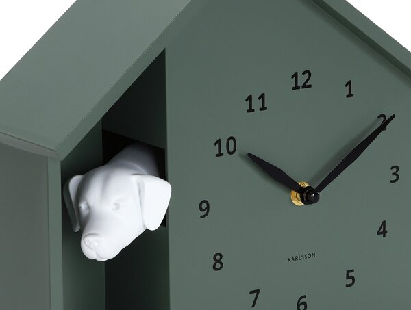 NÁSTĚNNÉ HODINY lesní zelená 24.9/27 cm Karlsson - Nástěnné hodiny, Online Only