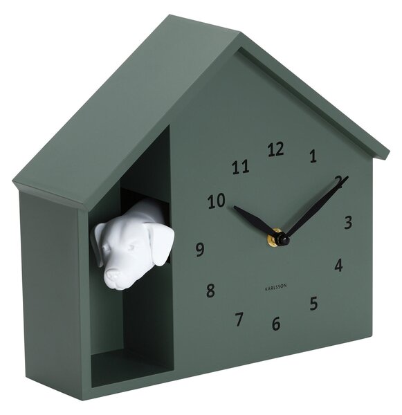 NÁSTĚNNÉ HODINY lesní zelená 24.9/27 cm Karlsson - Nástěnné hodiny, Online Only