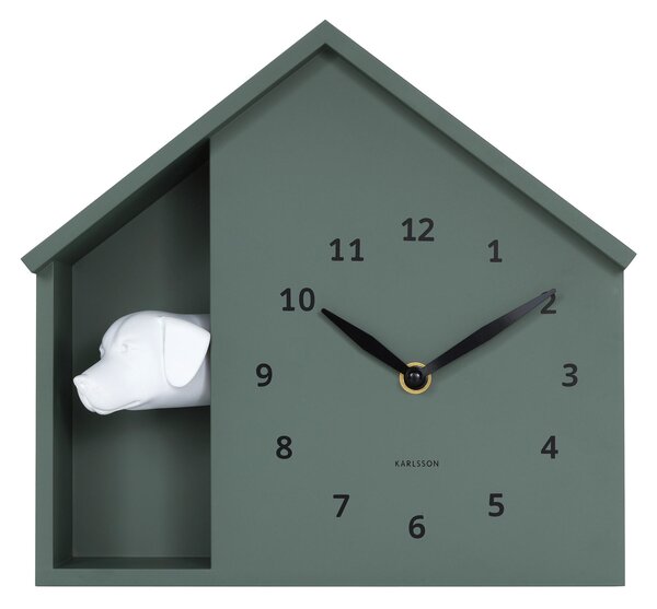 NÁSTĚNNÉ HODINY lesní zelená 24.9/27 cm Karlsson - Nástěnné hodiny, Online Only