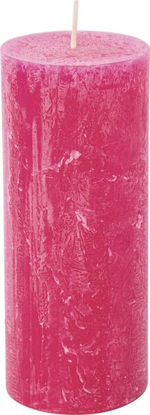 IHR Růžová cylindrická svíčka 17 cm