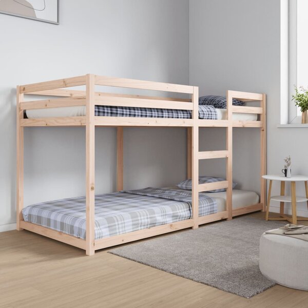 Patrová postel bez matrace 90 x 200 cm masivní borové dřevo 3206504