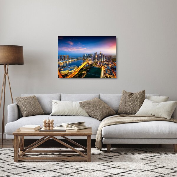 Skleněný obraz - Singapur, Asie (70x50 cm)
