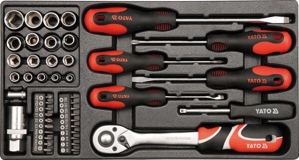 YATO Skříňka s nářadím 1/2", 1/4" 80 ks Yato