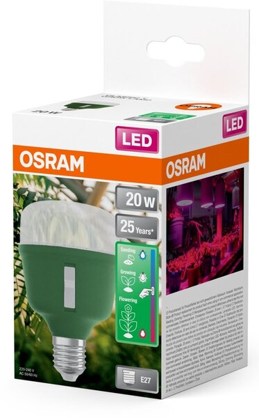 LED žárovka pro pěstování rostlin Star Grow Lamp T 80, 20W, Čirá, E27