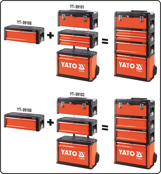 YATO Skříňka na nářadí, 1x zásuvka, komponent k YT-09101/2
