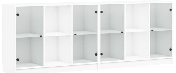Knihovna s dvířky bílá 204 x 37 x 75 cm kompozitní dřevo 3206531