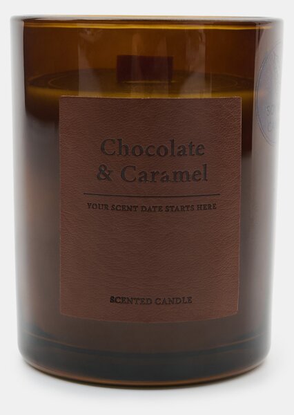 Sinsay - Vonná svíčka s přídavkem sójového vosku Chocolate & Carmel - béžová