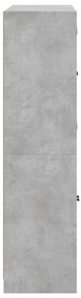 Knihovna s dvířky betonově šedá 136x37x142 cm kompozitní dřevo 3206527