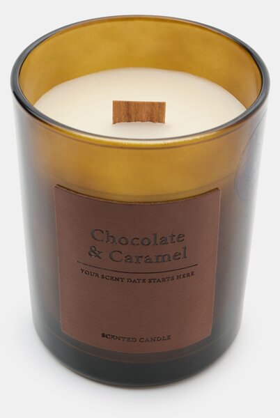 Sinsay - Vonná svíčka s přídavkem sójového vosku Chocolate & Carmel - béžová