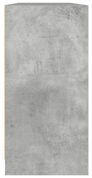 Knihovna s dvířky betonově šedá 204x37x75 cm kompozitní dřevo 3206534