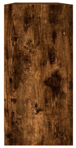 Knihovna s dvířky kouřový dub 204 x 37 x 75 cm kompozitní dřevo 3206535