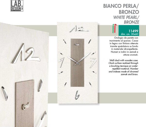 Lowell Italy Designové nástěnné hodiny 11499 Lowell 60cm