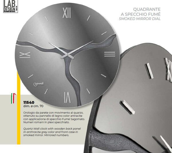 Lowell Italy Designové nástěnné hodiny 11540 Lowell 70cm