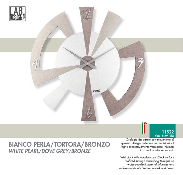 Lowell Italy Designové nástěnné hodiny 11522 Lowell 60cm