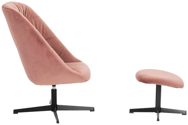 KŘESLO S PODNOŽKOU, textil, korály MID.YOU - Online Only křesla & taburety, Online Only