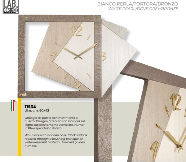 Lowell Italy Designové nástěnné hodiny 11534 Lowell 60cm