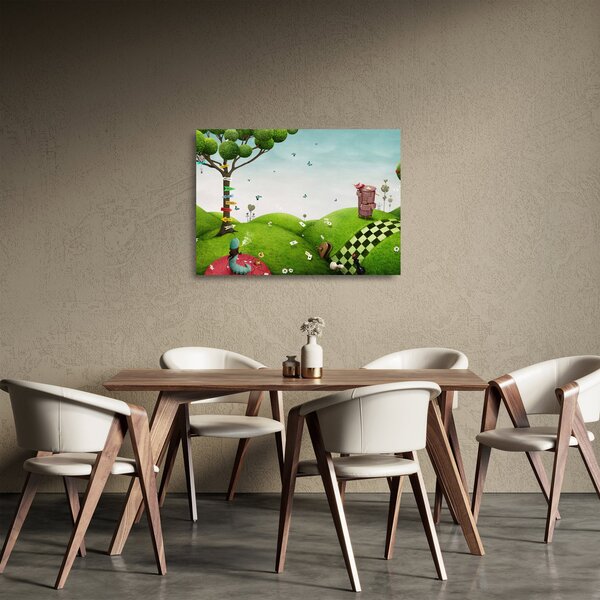 Skleněný obraz podivuhodné krajiny (70x50 cm)