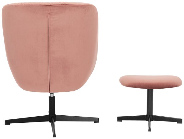 KŘESLO S PODNOŽKOU, textil, korály MID.YOU - Online Only křesla & taburety, Online Only