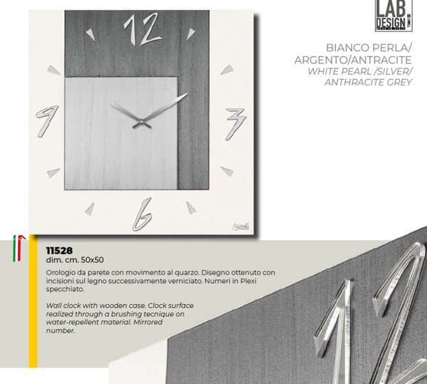 Lowell Italy Designové nástěnné hodiny 11528 Lowell 50cm