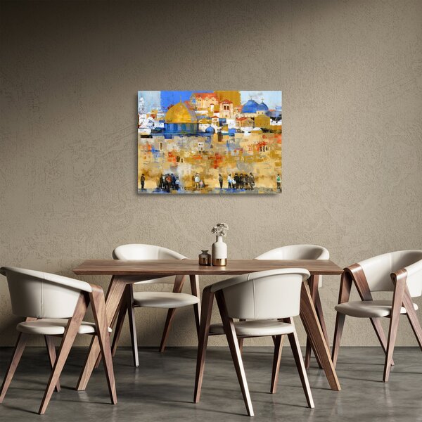 Skleněný obraz - Zeď nářků, Jeruzalém, Izrael (70x50 cm)