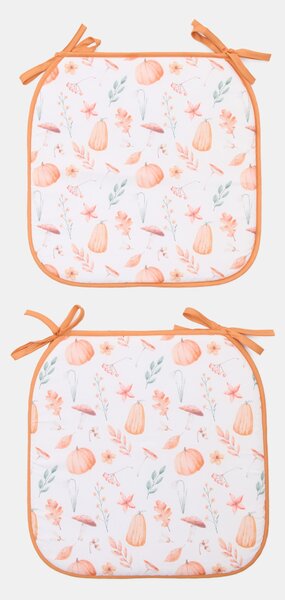 Sinsay - Sada oboustranných polštářků na židli s podzimním motivem 2 pack - oranžová