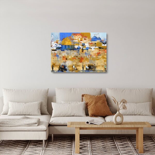 Skleněný obraz - Zeď nářků, Jeruzalém, Izrael (70x50 cm)