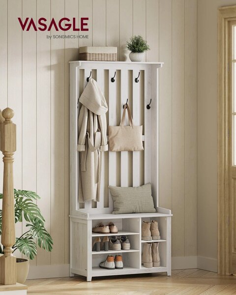 SONGMICS Předsíňový věšák Noriss 81 cm bílý