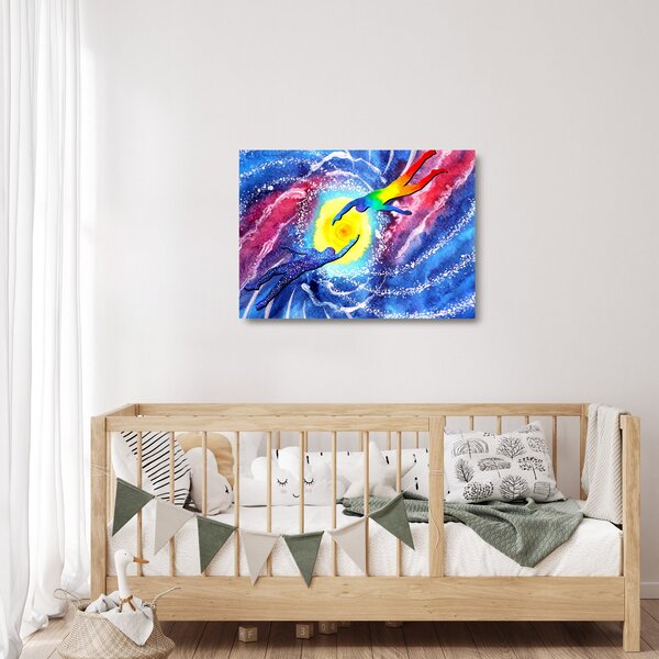 Skleněný obraz - Dotek (70x50 cm)