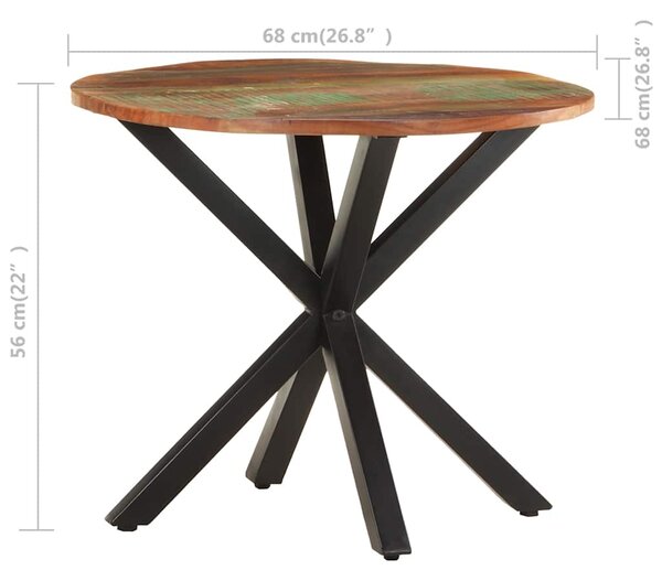 Odkládací stolek 68 x 68 x 56 masivní recyklované dřevo 320661