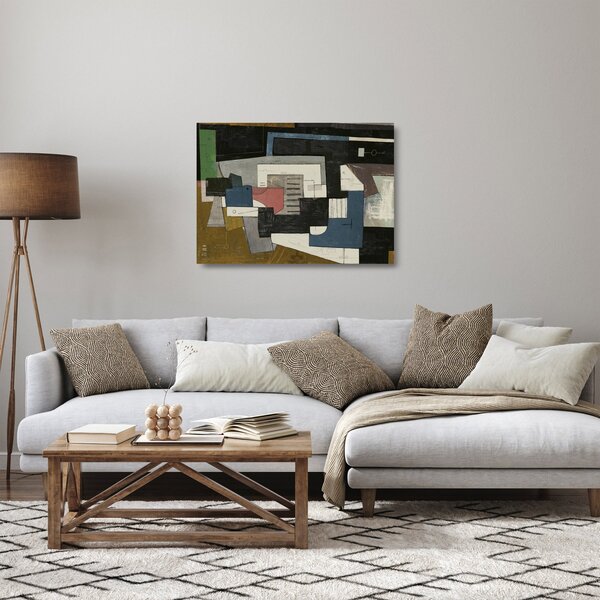 Skleněný obraz - Abstrakce, kubismus (70x50 cm)